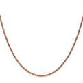 14K Rose Gold 22 inch 1.7mm Diamond-cut Spiga with Lobster Clasp Chain