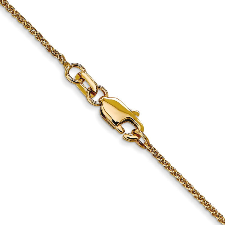 14K 20 inch 1.05mm Diamond-cut Spiga with Lobster Clasp Chain