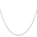 14K White Gold 20 inch .8mm Diamond-cut Parisian Wheat with Lobster Clasp Chain