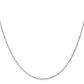 14K White Gold 18 inch 1mm Diamond-cut Parisian Wheat with Lobster Clasp Chain