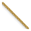 14K 18 inch 1.5mm Diamond-cut Parisian Wheat with Lobster Clasp Chain