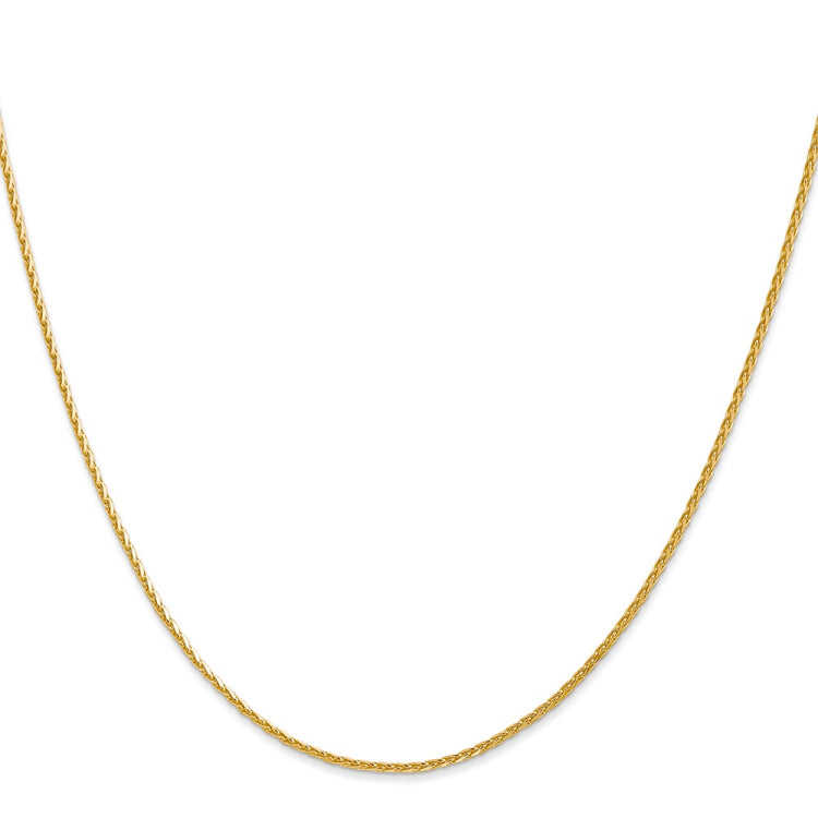 14K 18 inch 1.5mm Diamond-cut Parisian Wheat with Lobster Clasp Chain