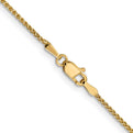 14K 22 inch 1.25mm Diamond-cut Spiga with Lobster Clasp Chain