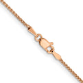 14K Rose Gold 20 inch 1.25mm Diamond-cut Spiga with Lobster Clasp Chain