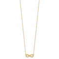 14k Polished Infinity 16.5in with 1in ext Necklace