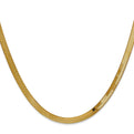 14K 16 inch 4mm Silky Herringbone with Lobster Clasp Chain