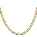 14K 20 inch 5.5mm Silky Herringbone with Lobster Clasp Chain