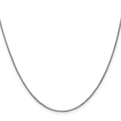 14K White Gold 16 inch 1mm Box with Lobster Clasp Chain