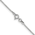 14K White Gold 20 inch .9mm Box with Spring Ring Clasp Chain