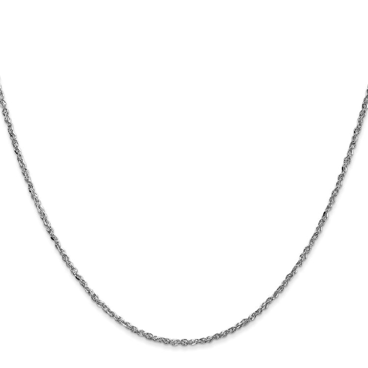 14K White Gold 20 inch 1.7mm Ropa with Lobster Clasp Chain