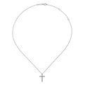 Gabriel & Co | 14K White Gold Diamond Cross Pendant Necklace