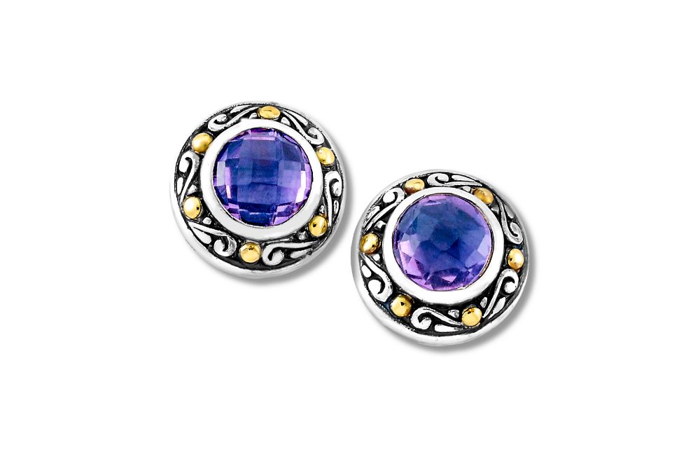 Ambang Earrings- Amethyst