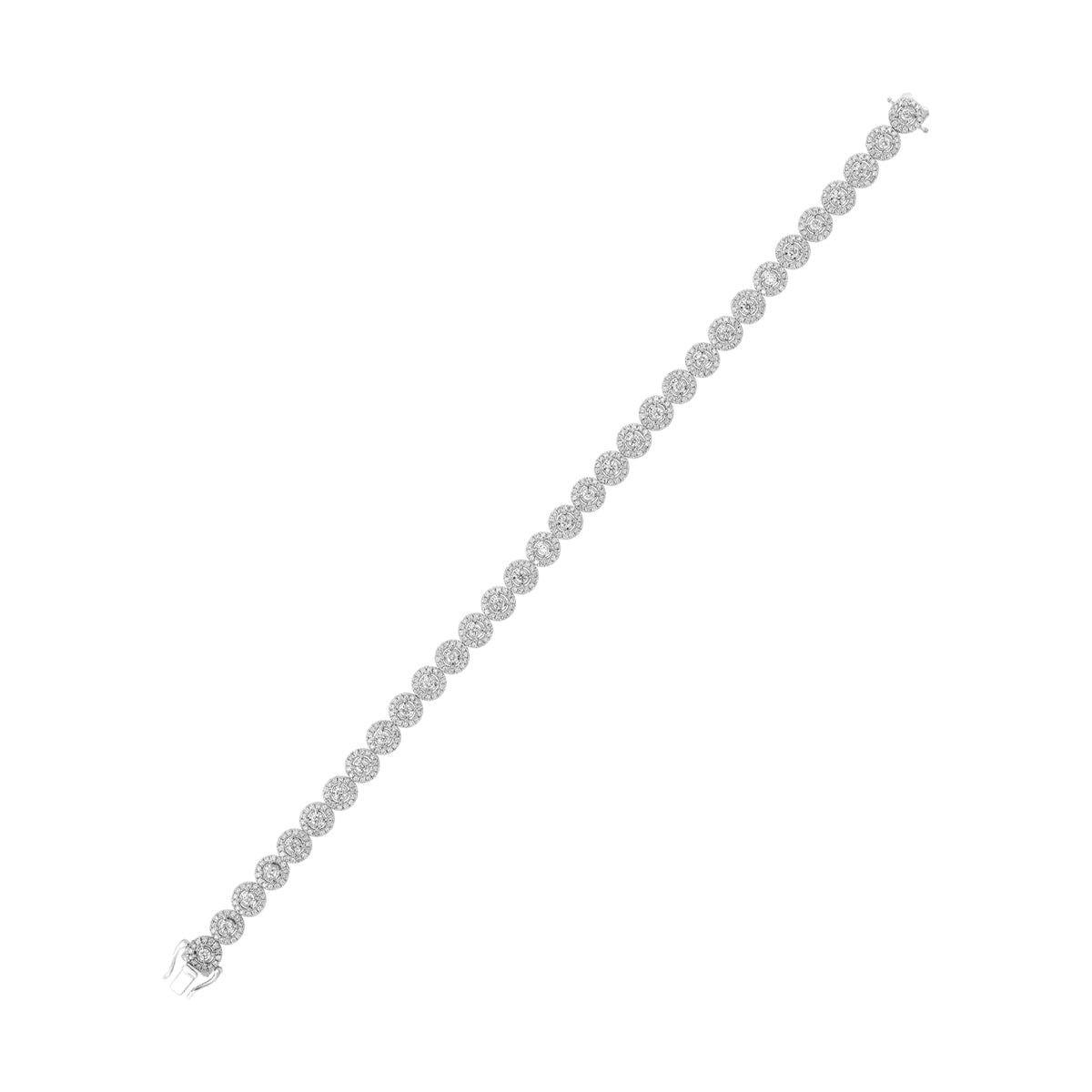 14Kt White Gold Diamond 3Ctw Bracelet