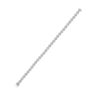 14Kt White Gold Diamond 3Ctw Bracelet