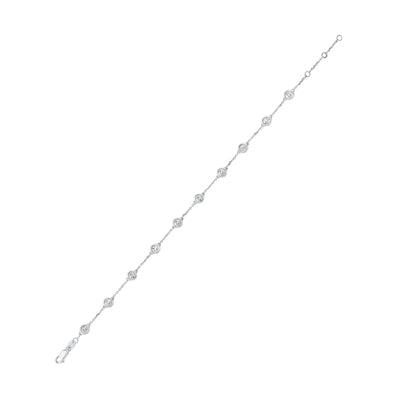 14Kt White Gold Diamond 3/4Ctw Bracelet