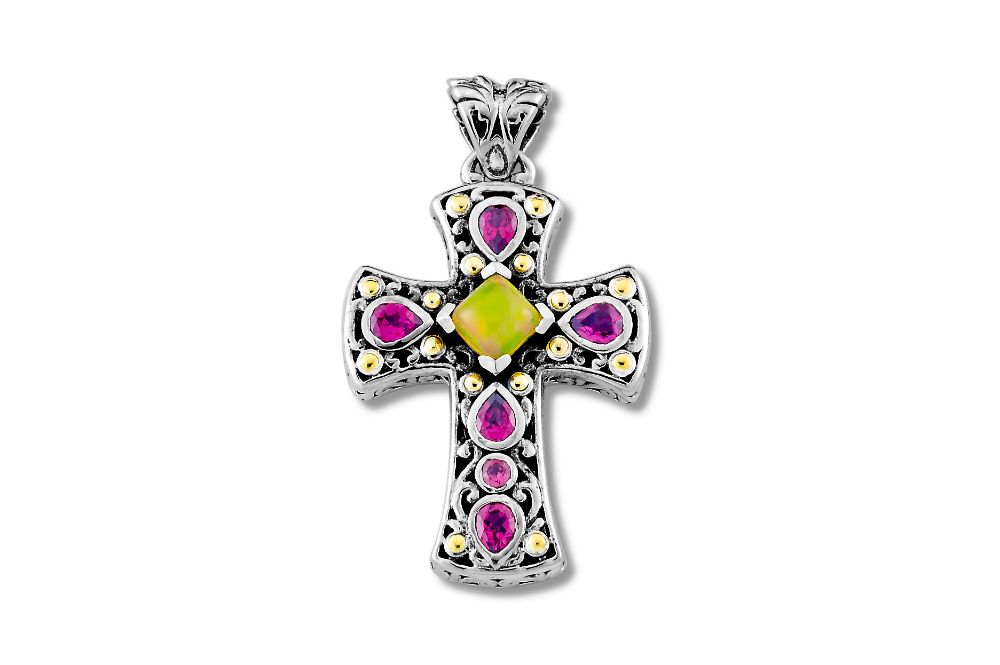 Balala Cross Pendant- Opal