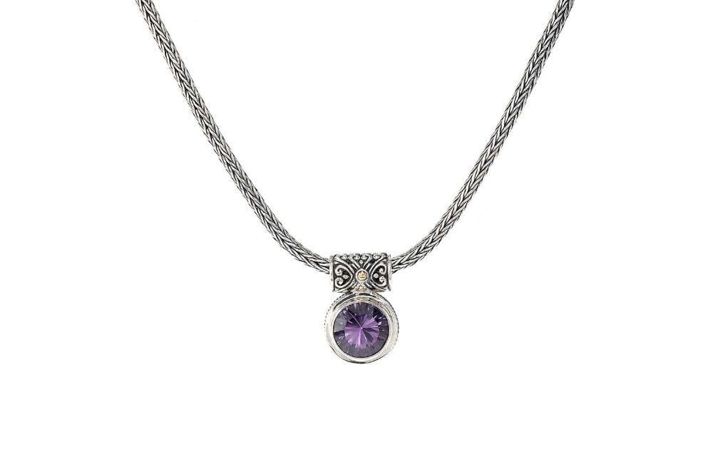 Droplet Necklace- Amethyst