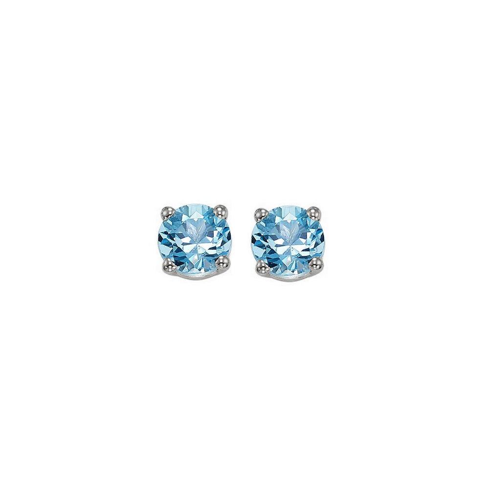 14Kt White Gold Blue Topaz 1/2Ctw Earring