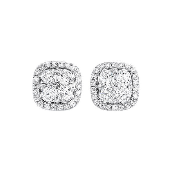 14Kt White Gold Diamond 1/2Ctw Earring