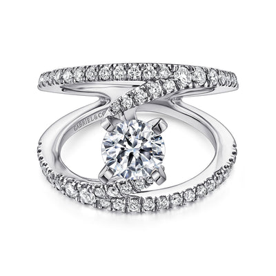 Platinum Diamond Engagement Ring with Platinum Head