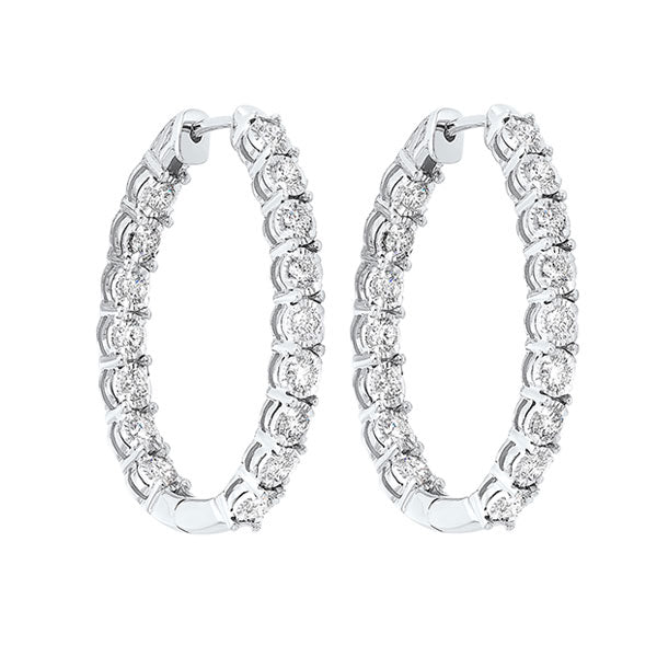 14Kt White Gold Diamond 1/2Ctw Earring