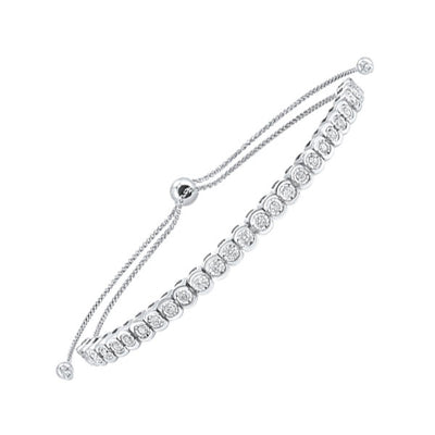 10Kt White Gold Diamond 1/2Ctw Bracelet