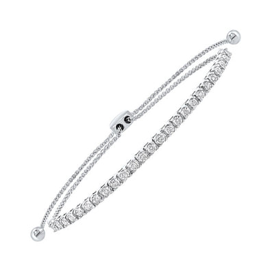 14Kt White Gold Diamond 1/4Ctw Bracelet