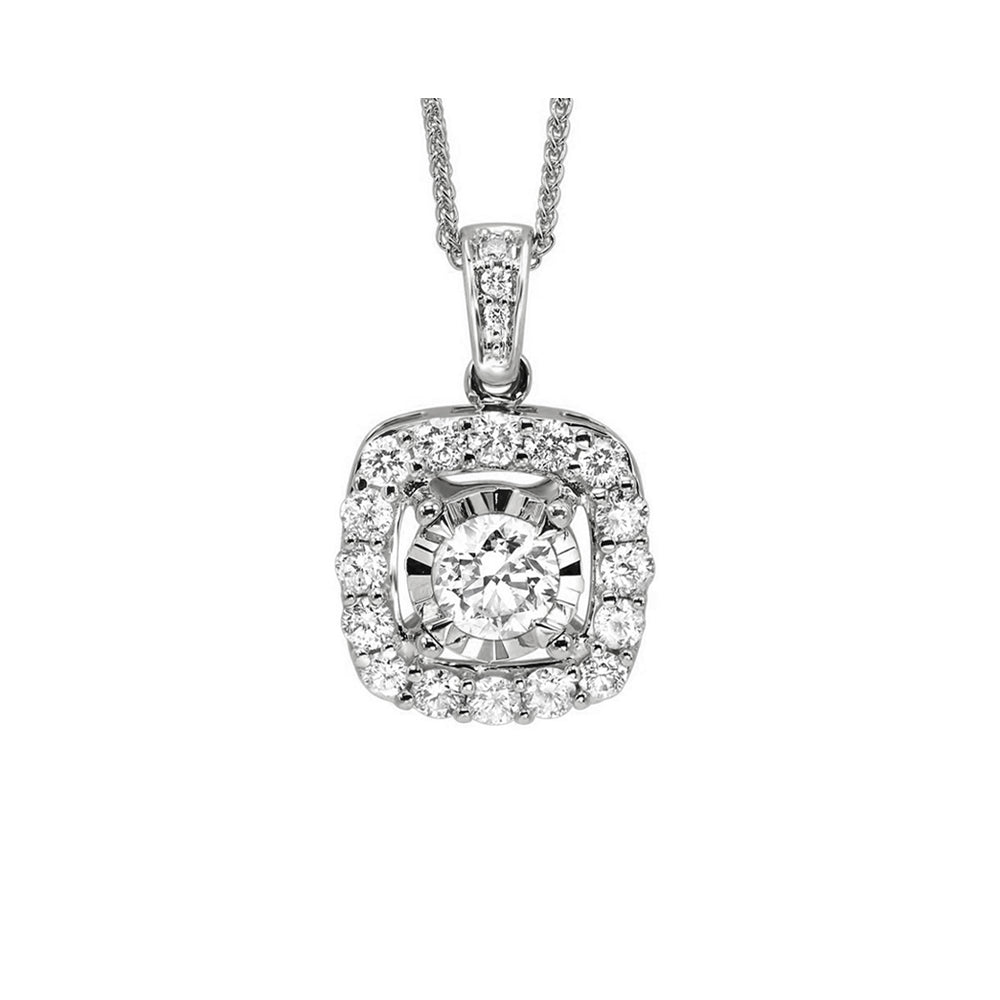 14Kt White Gold Diamond 1/3Ctw Pendant