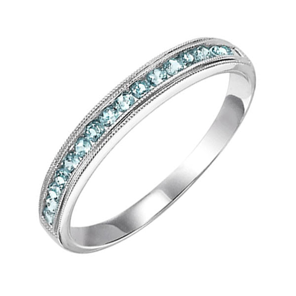 14Kt White Gold & Blue Topaz 1/3Ctw Ring