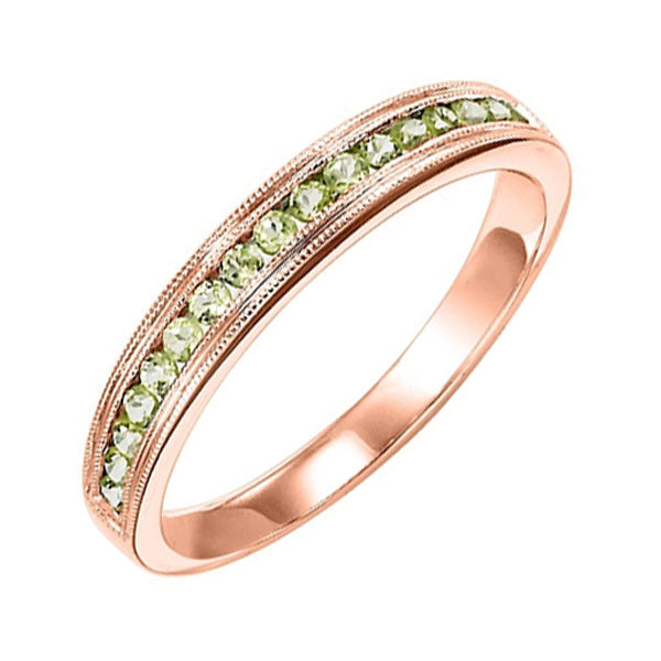 14Kt Rose Gold Peridot 1/3Ctw Ring