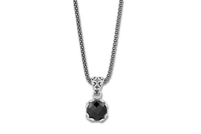 Glow Necklace- Black Spinel