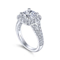 Gabriel & Co. 14k White Gold Contemporary Halo Engagement Ring