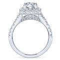 Gabriel & Co. 14k White Gold Contemporary Halo Engagement Ring