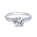 Gabriel & Co. 14k White Gold Contemporary Straight Engagement Ring