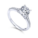 Gabriel & Co. 14k White Gold Contemporary Straight Engagement Ring