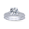 Gabriel & Co. 14k White Gold Contemporary Straight Engagement Ring