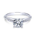 Gabriel & Co. 14k White Gold Contemporary Straight Engagement Ring