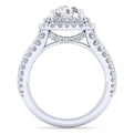 Gabriel & Co. 14k White Gold Contemporary Double Halo Engagement Ring