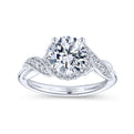 Gabriel & Co. 14k White Gold Contemporary Halo Engagement Ring