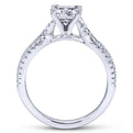 Gabriel & Co. 14k White Gold Contemporary Twisted Engagement Ring