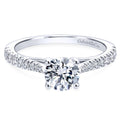 Gabriel & Co. 14k White Gold Contemporary Straight Engagement Ring