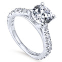 Gabriel & Co. 14k White Gold Contemporary Straight Engagement Ring