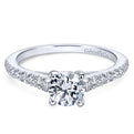 Gabriel & Co. 14k White Gold Contemporary Straight Engagement Ring