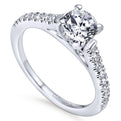 Gabriel & Co. 14k White Gold Contemporary Straight Engagement Ring