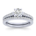 Gabriel & Co. 14k White Gold Contemporary Straight Engagement Ring