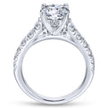 Gabriel & Co. 14k White Gold Contemporary Straight Engagement Ring