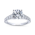 Gabriel & Co. 14k White Gold Contemporary Straight Engagement Ring