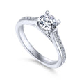 Gabriel & Co. 14k White Gold Contemporary Straight Engagement Ring