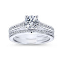 Gabriel & Co. 14k White Gold Contemporary Straight Engagement Ring