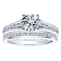 Gabriel & Co. 14k White Gold Contemporary Straight Engagement Ring